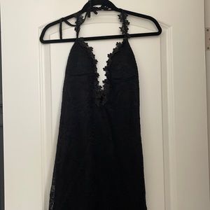 Black Tobi lace mini dress